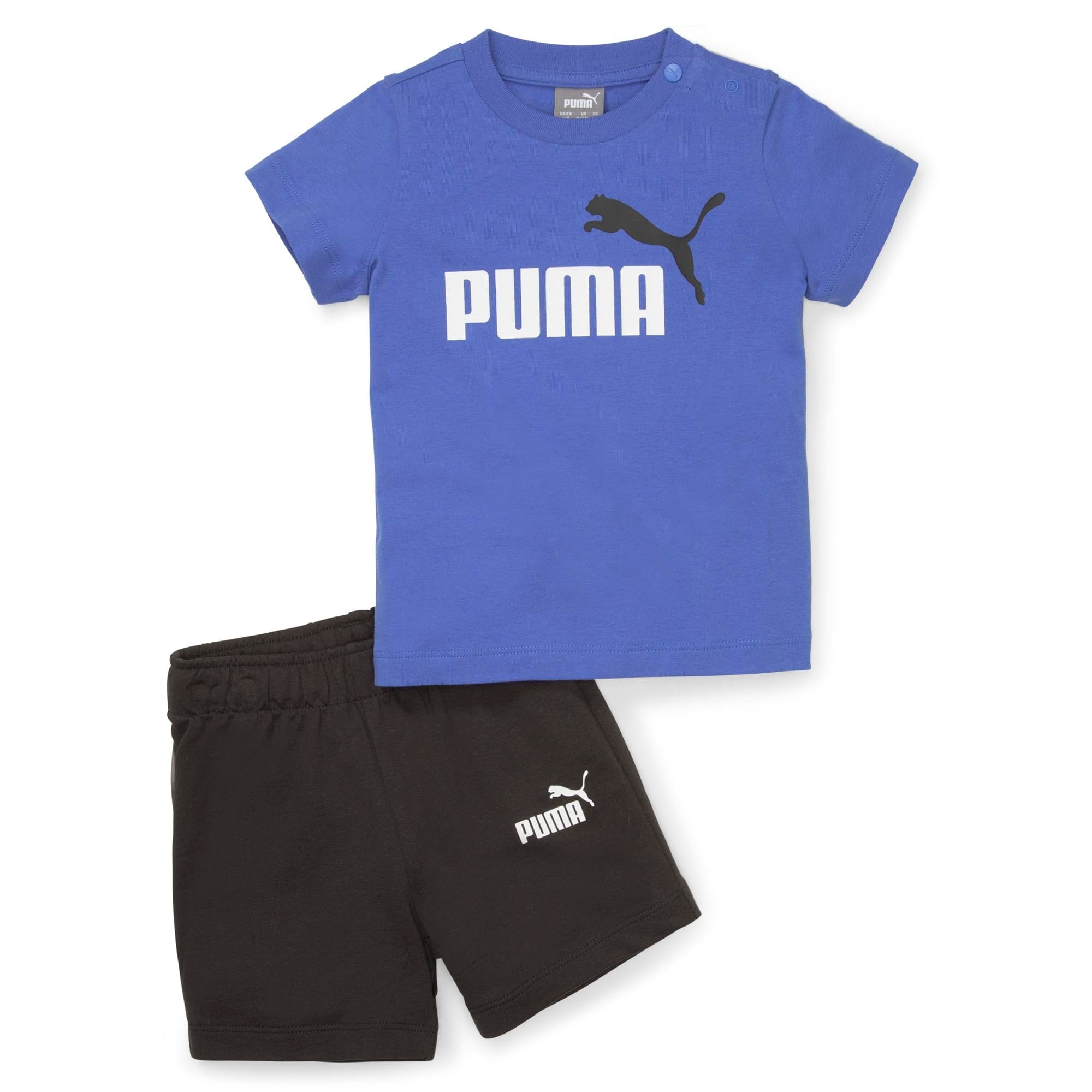 Puma Logo Print T Shirt And Shorts Set Sportpodium